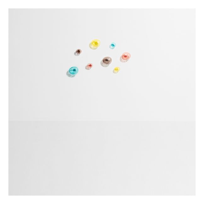 Haken aus Glas -Bubble klein-grau | Grau