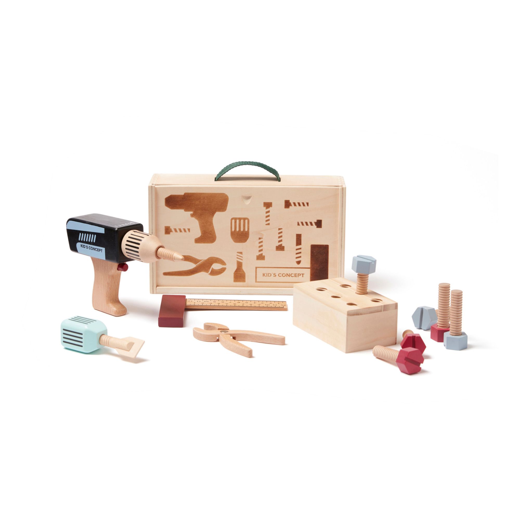 Kid's Concept - Malette à outils en bois - Multicolore