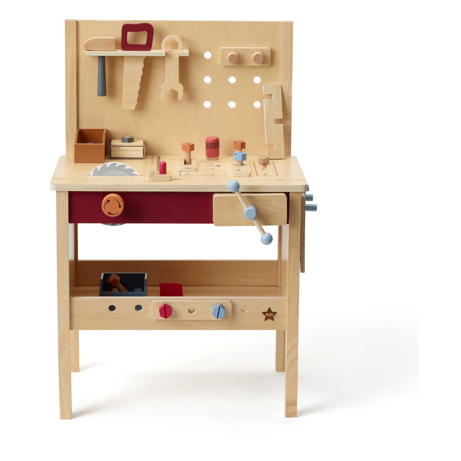 Kid's Concept - Etabli de bricolage en bois et ses accessoires - Multicolore