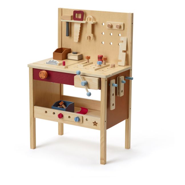 Etabli de bricolage en bois et ses accessoires