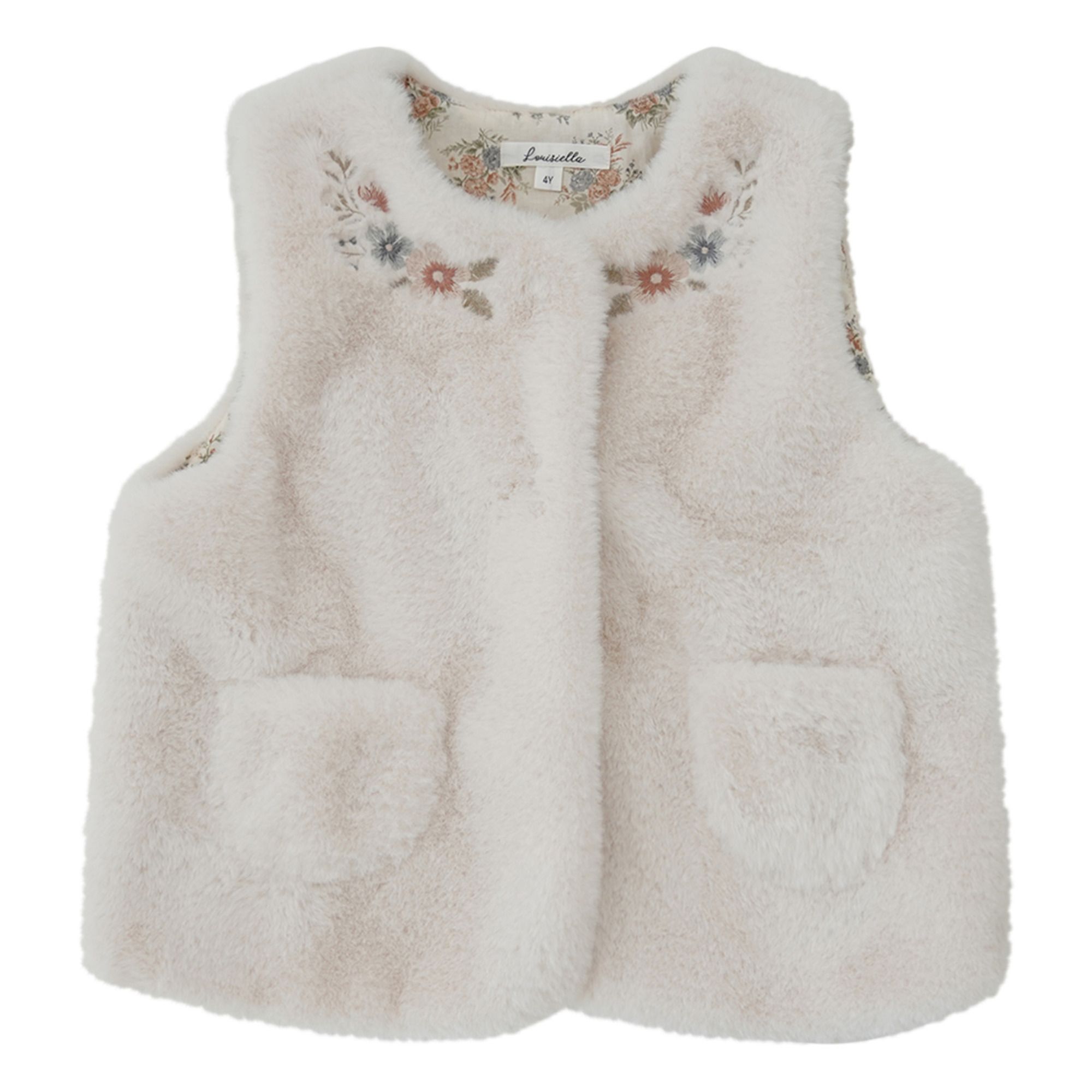 Louisiella - Gilet Façon Fourrure Adela - Fille - Ecru