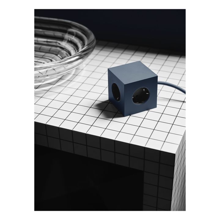 Rallonge Square 1 avec prise USB | Bleu- Image produit n°1