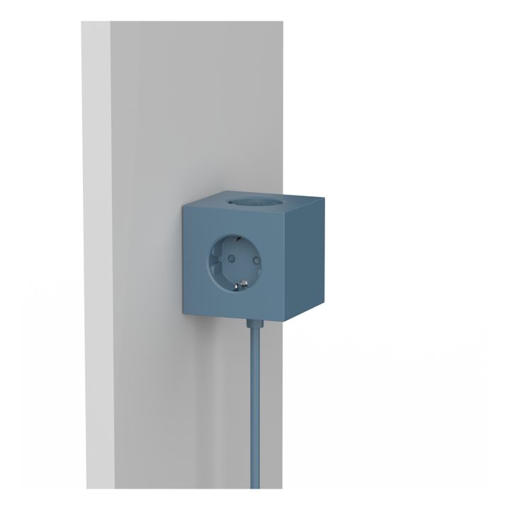 Alargador Square 1 con enchufe USB Azul- Imagen del producto n°3