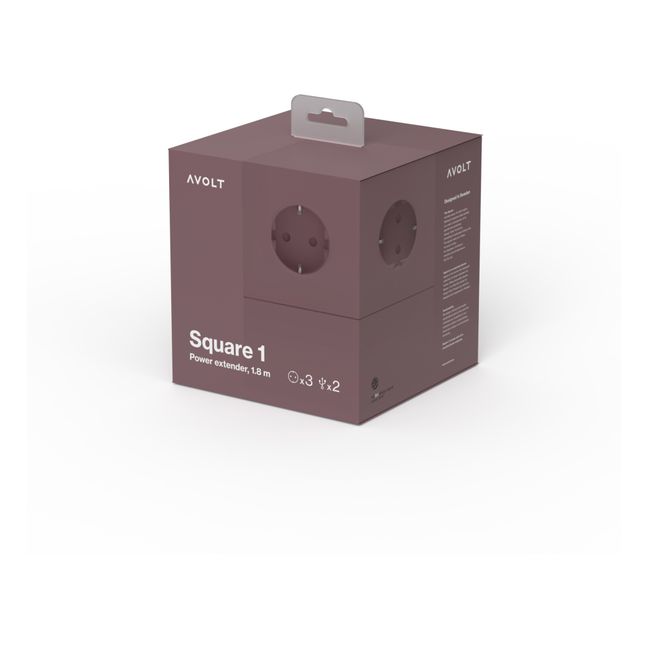 Prolunga, modello: Square 1, con presa USB | Ruggine