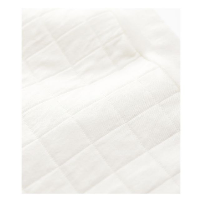 Pantalón acolchado cuadros de algodón ecológico Tacho Blanco
