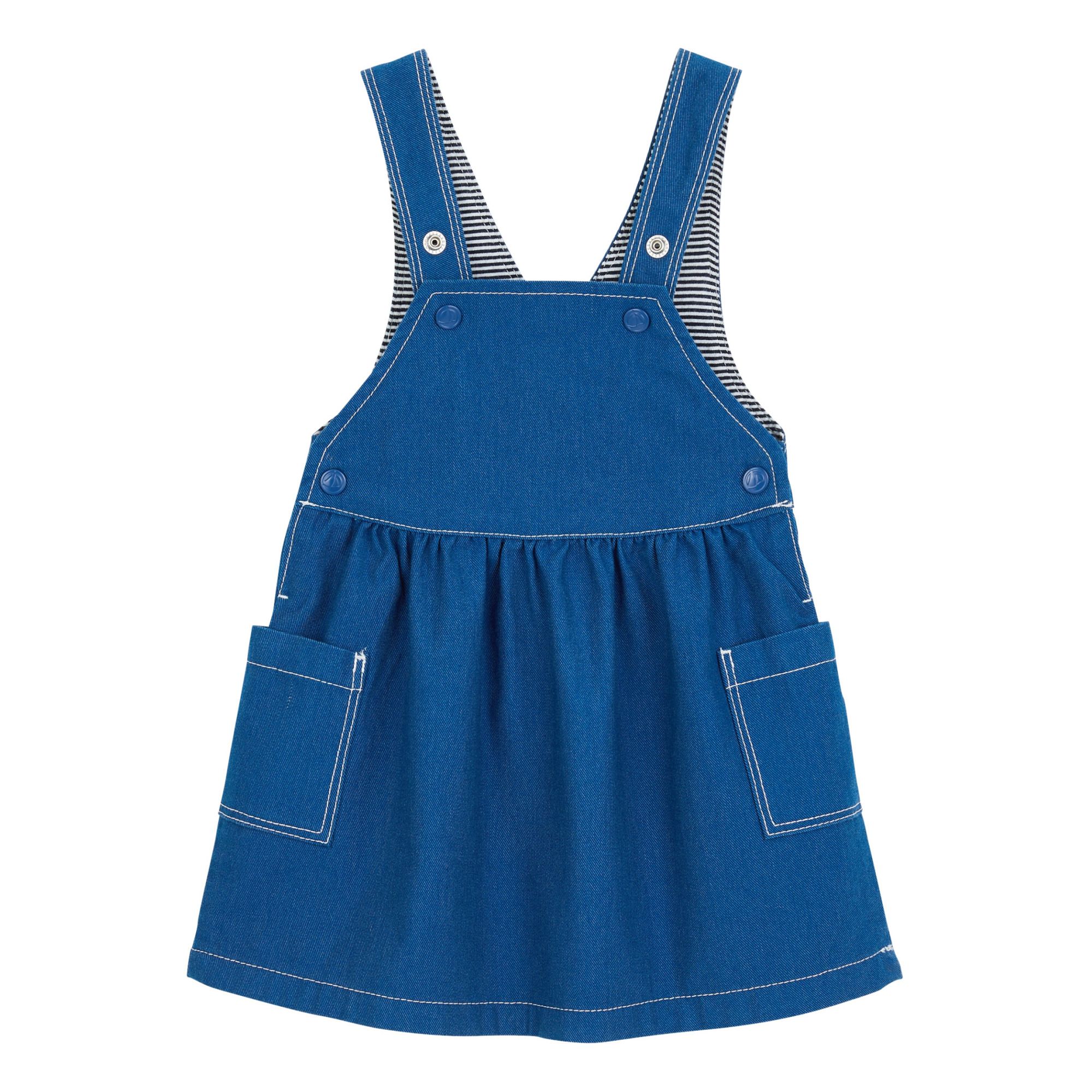Petit Bateau - Robe Salopette Taza - Fille - Bleu