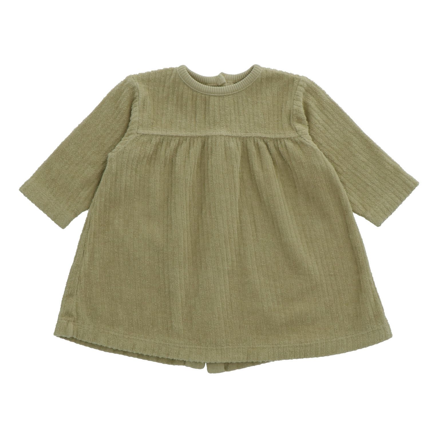 Heart of Gold - Robe Eponge Coton Bio Kendo - Fille - Vert kaki