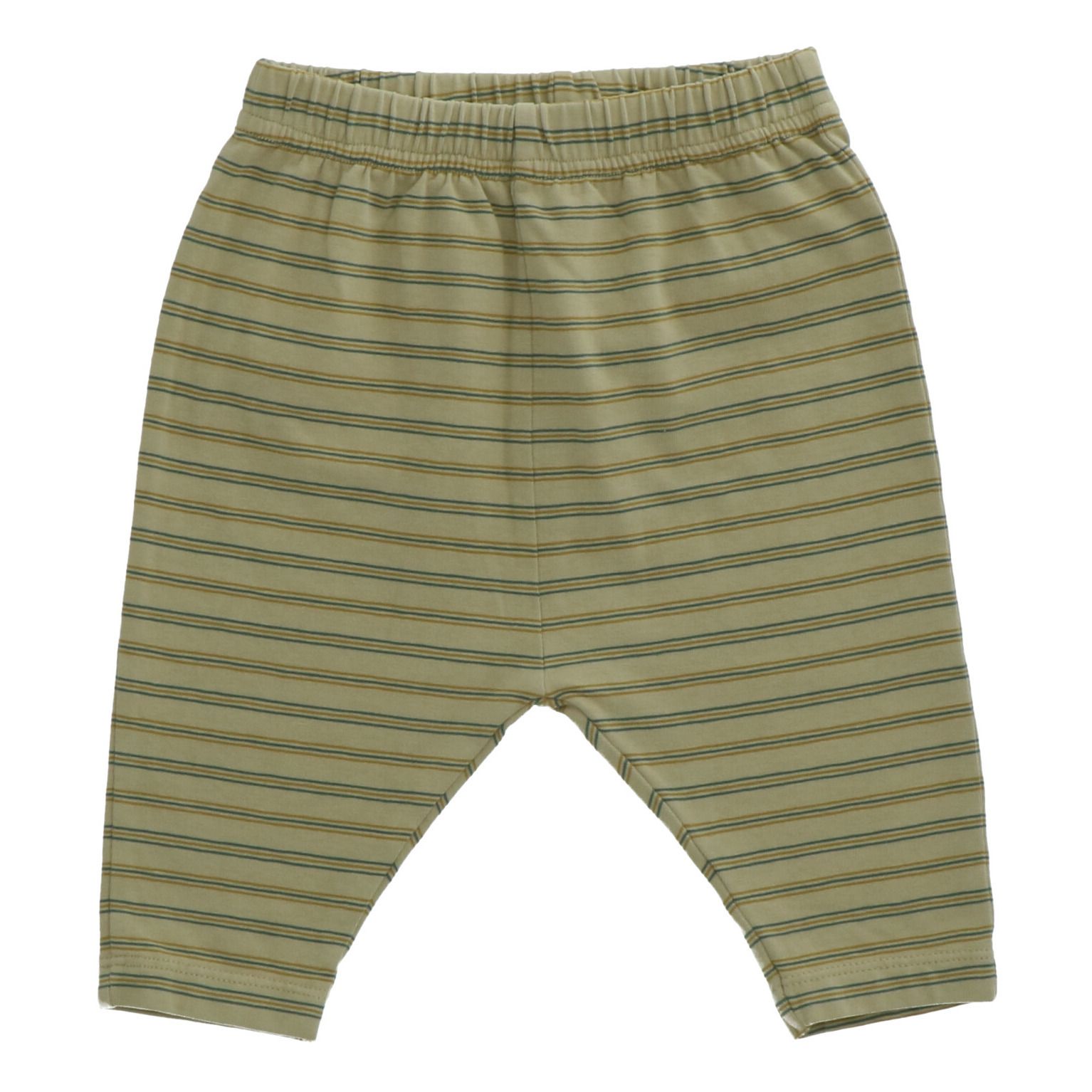 Heart of Gold - Legging Coton Bio Rayé Byzou - Fille - Vert kaki