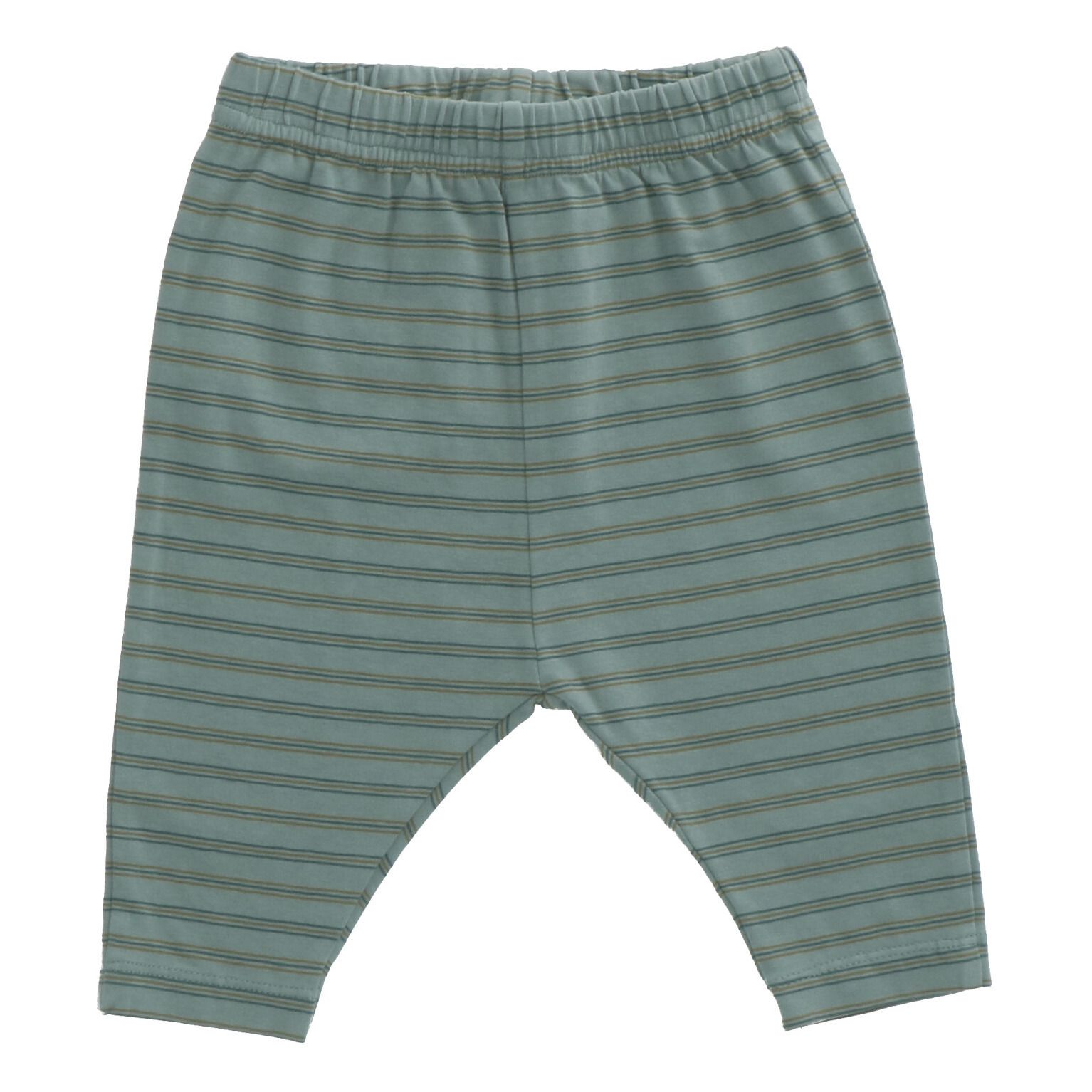 Heart of Gold - Legging Coton Bio Rayé Byzou - Fille - Bleu céladon