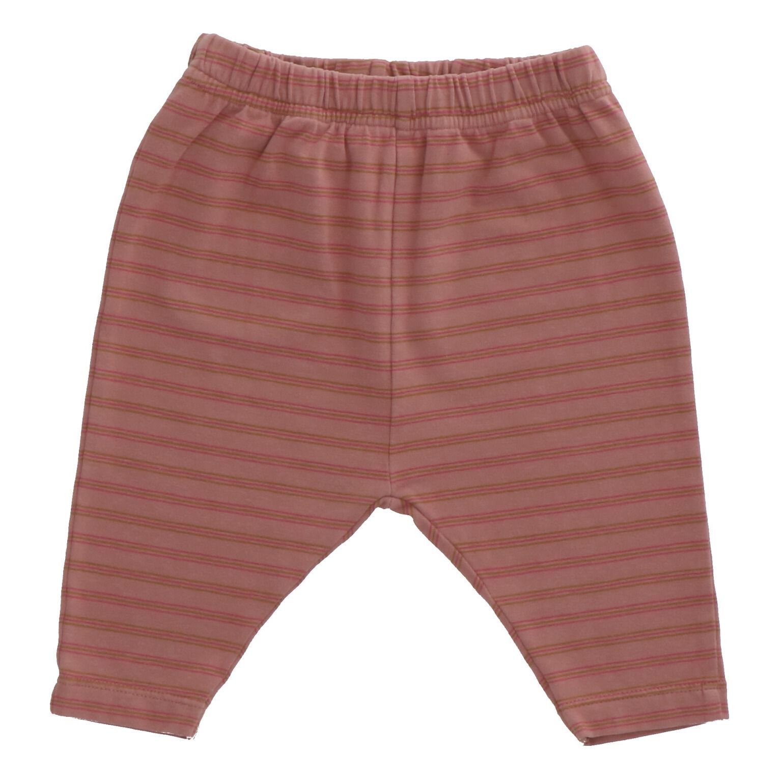 Heart of Gold - Legging Coton Bio Rayé Byzou - Fille - Rose