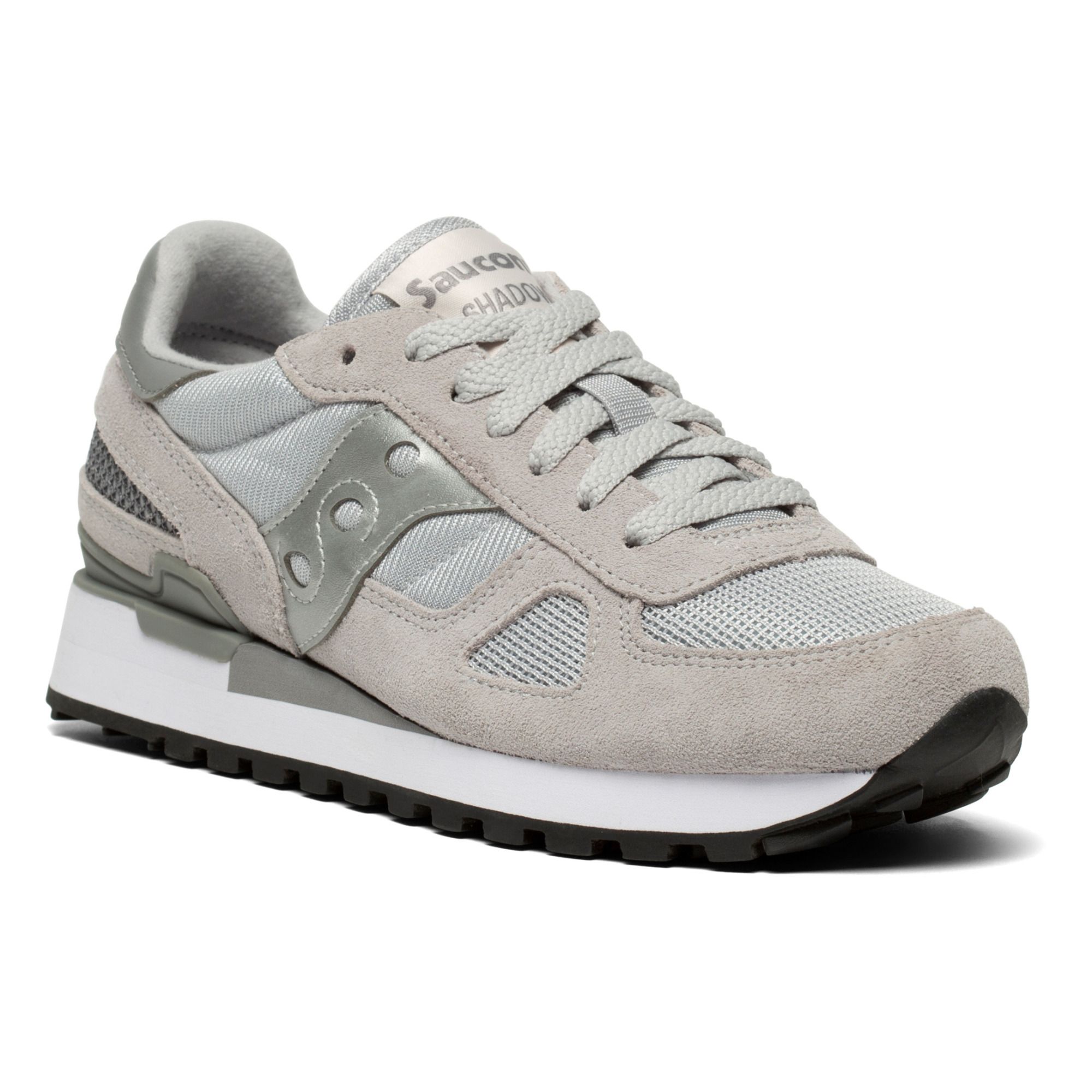 Saucony shadow hot sale black silver