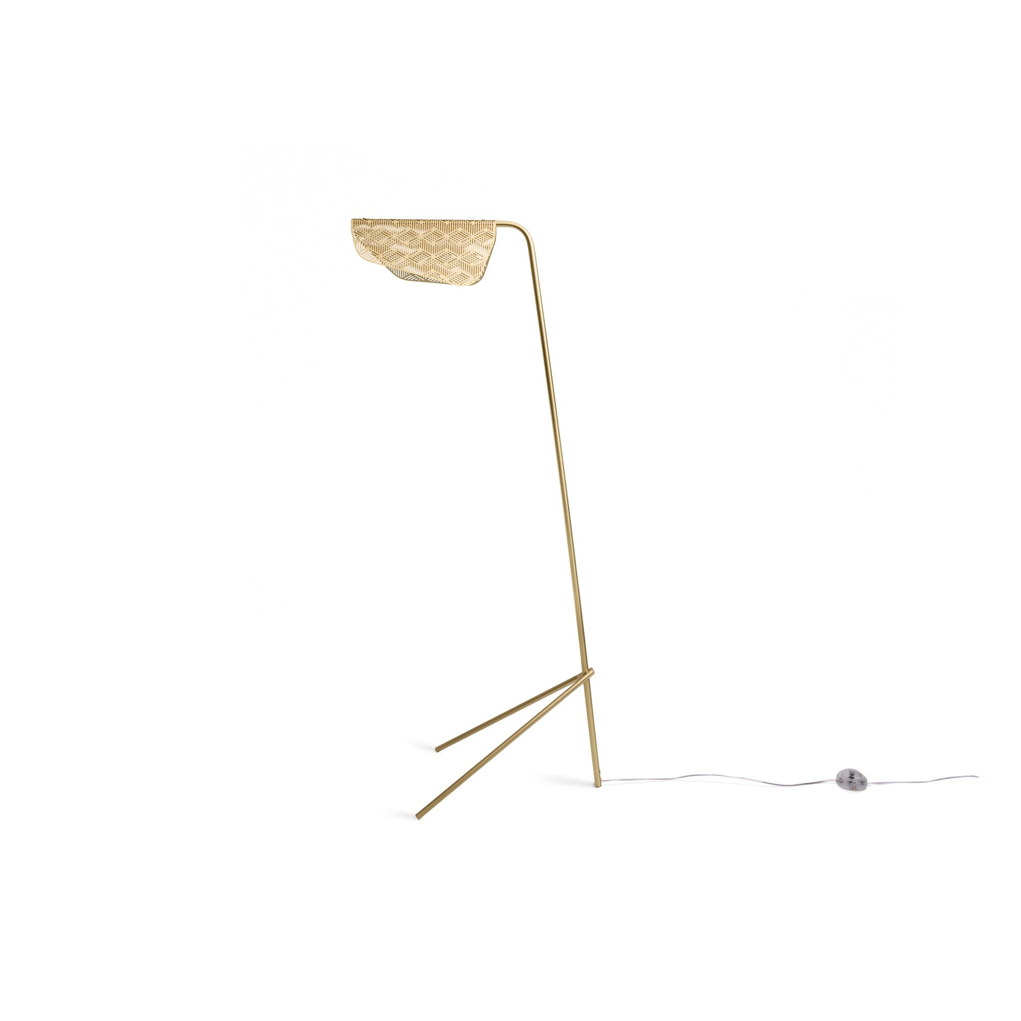 Petite friture - Lampadaire Mediterranea en laiton brossé - Doré