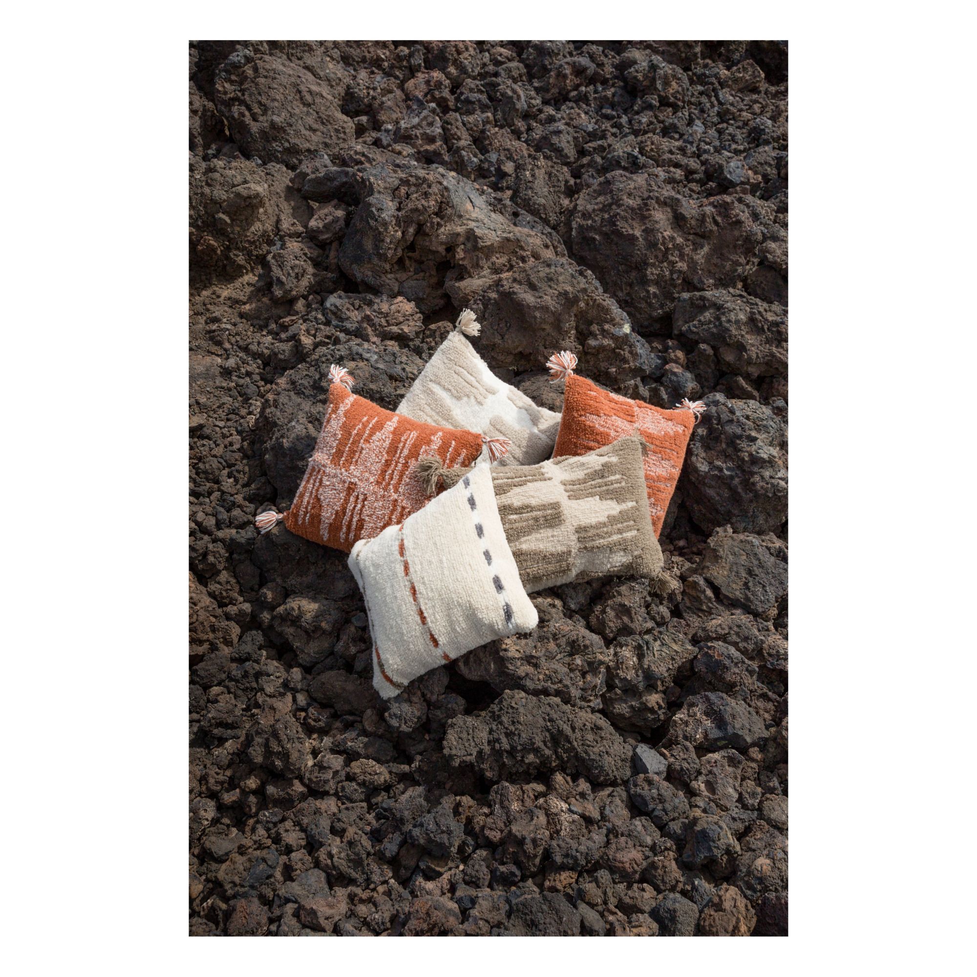 Lorena Canals x Smallable - Coussin carré Jajim Smallable x Lorena Canals - Naturel