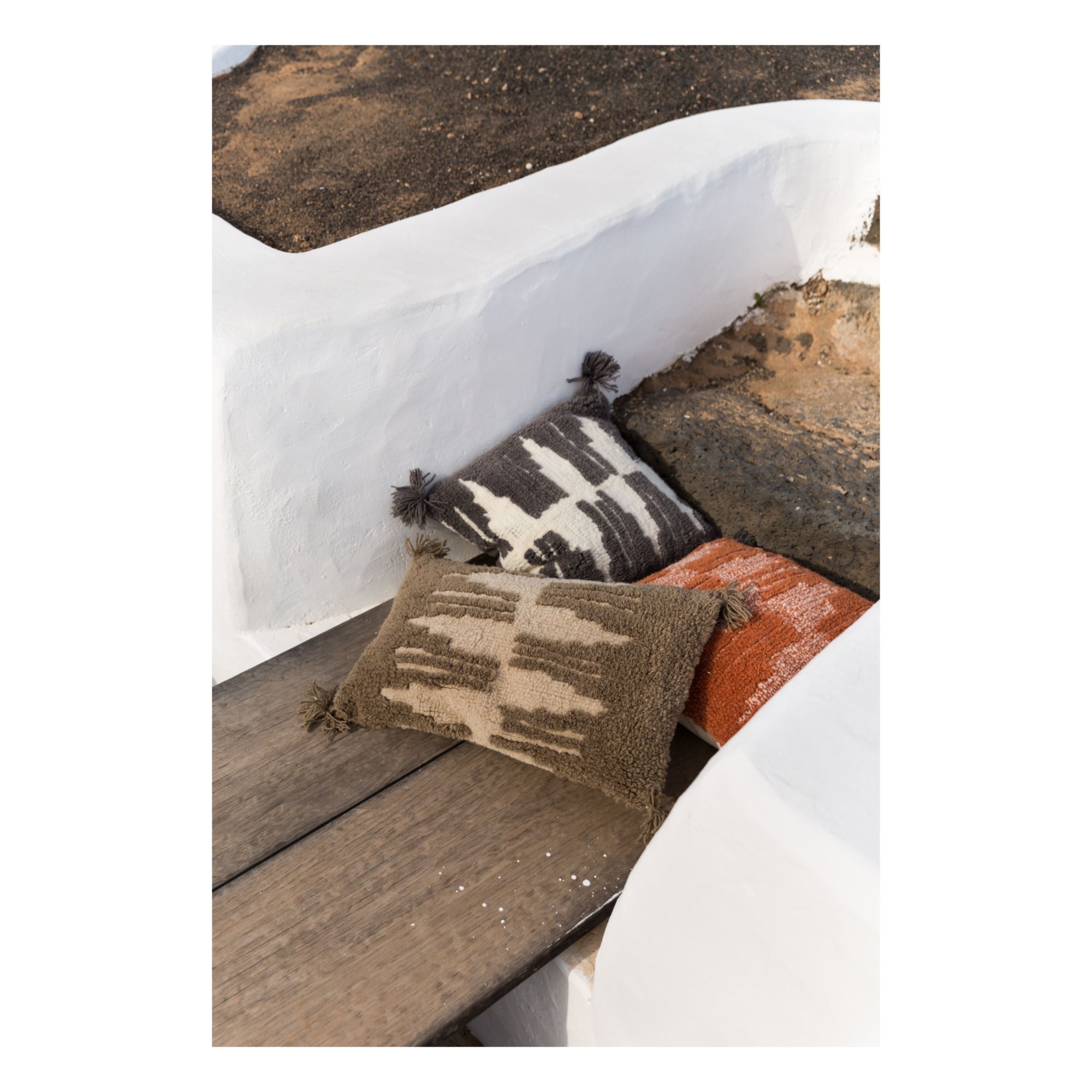 Lorena Canals x Smallable - Coussin rectangulaire Zagros Smallable x Lorena Canals - Marron