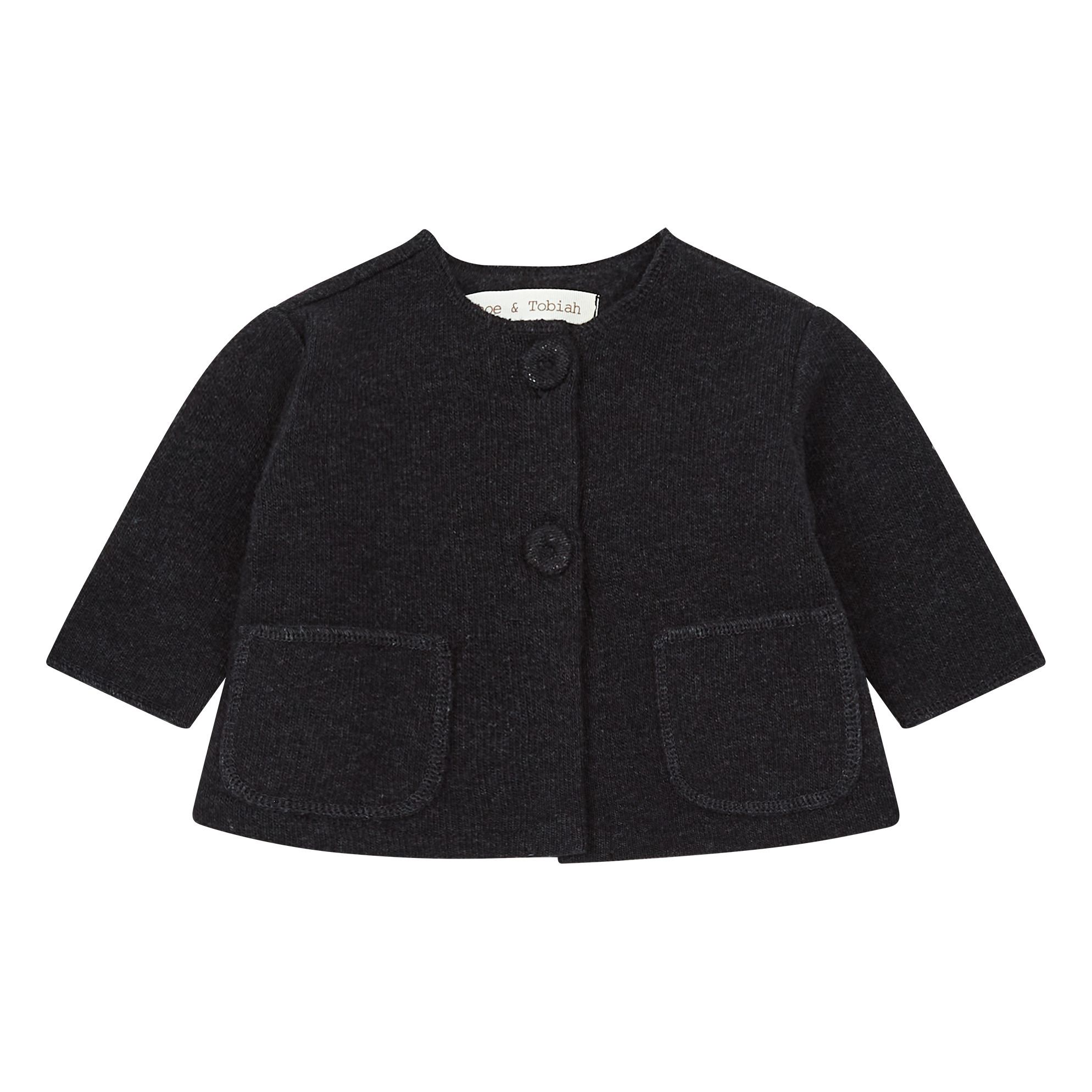 Zhoe & Tobiah - Cardigan Maille Poches - Fille - Gris anthracite