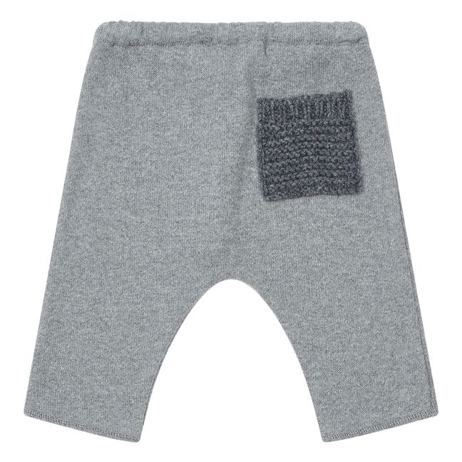 Harem Trousers with Knitted Pocket Heather grey