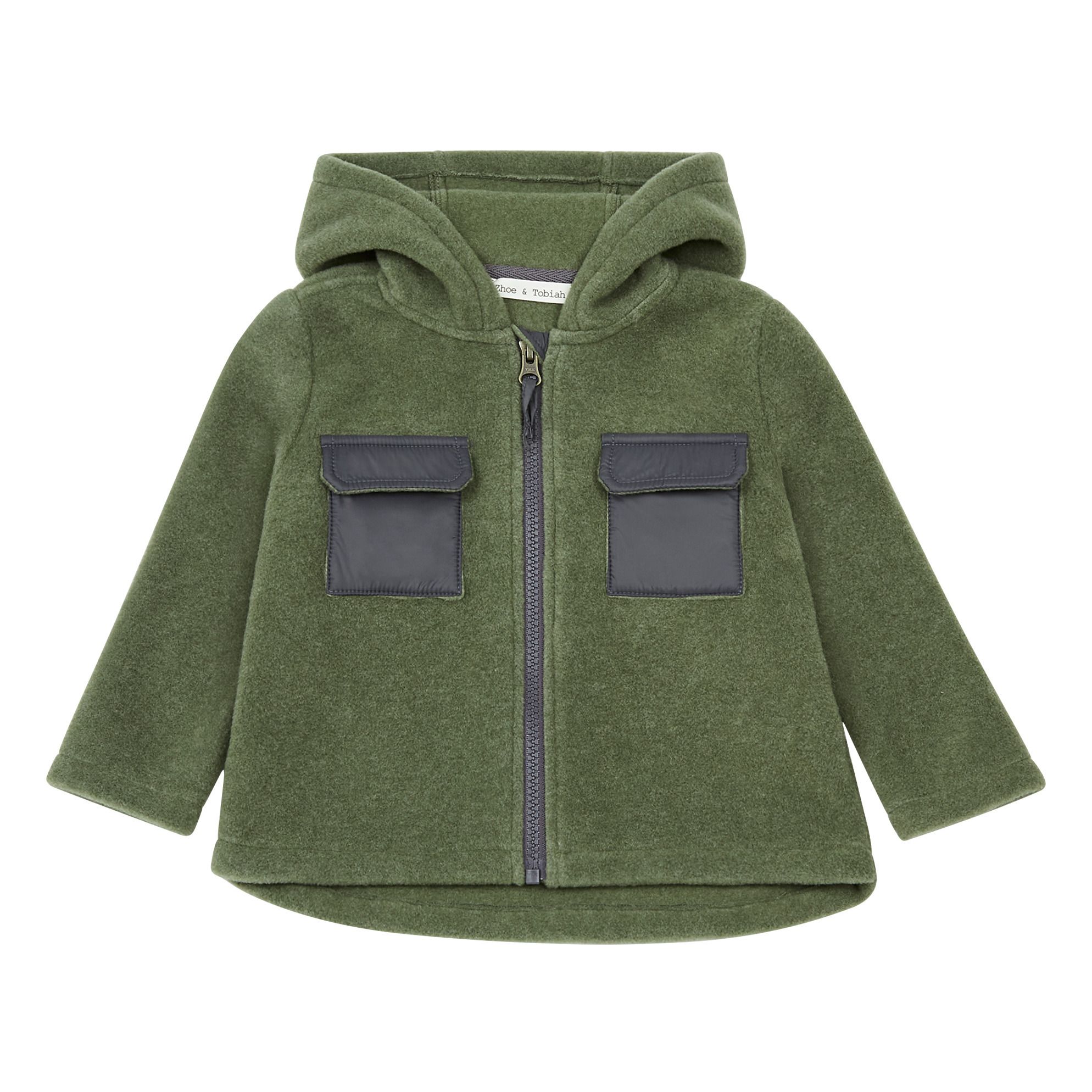 Zhoe & Tobiah - Veste à Capuche Polaire - Garçon - Vert kaki