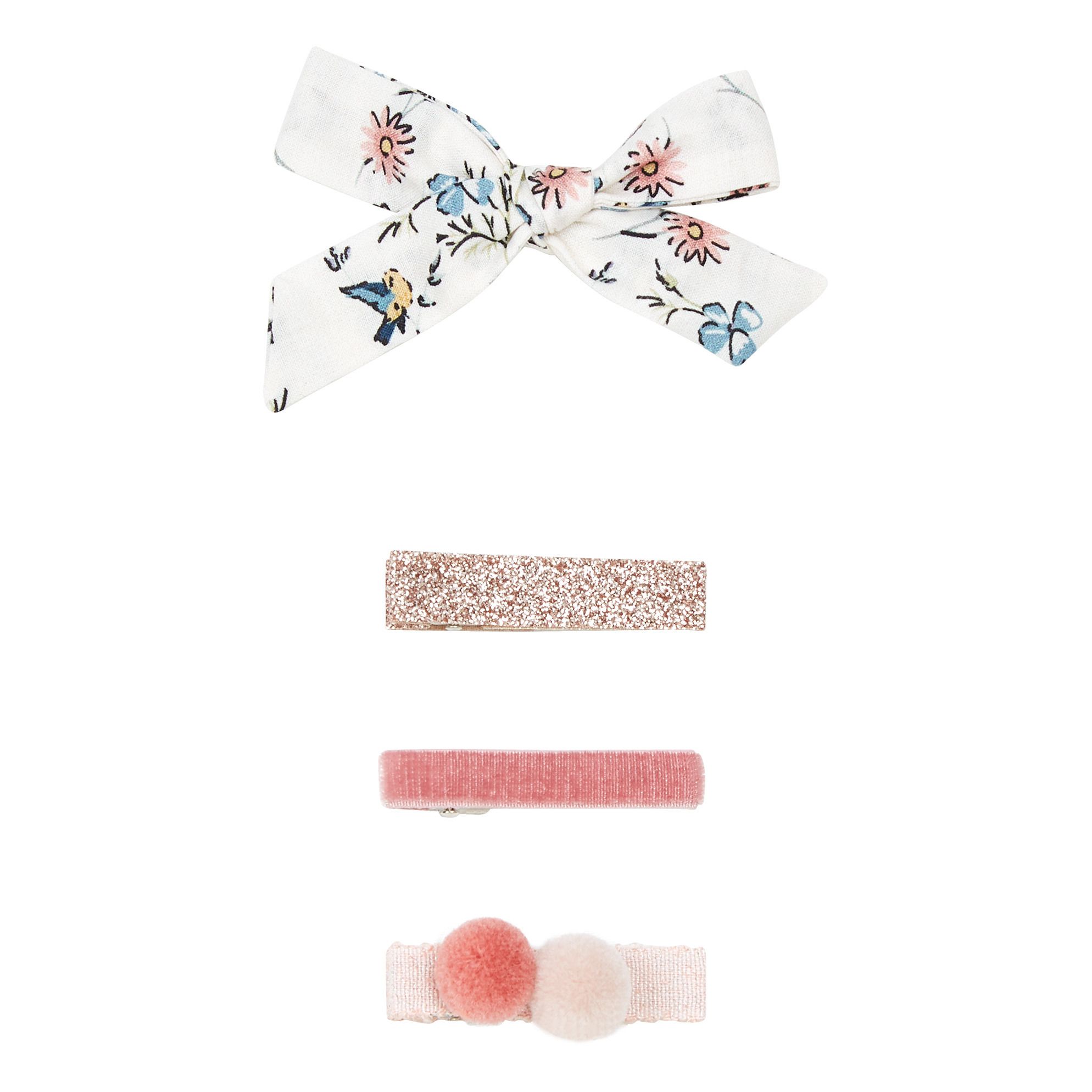 Five / Eleven - Set 4 Barrettes Forever - Fille - Rose