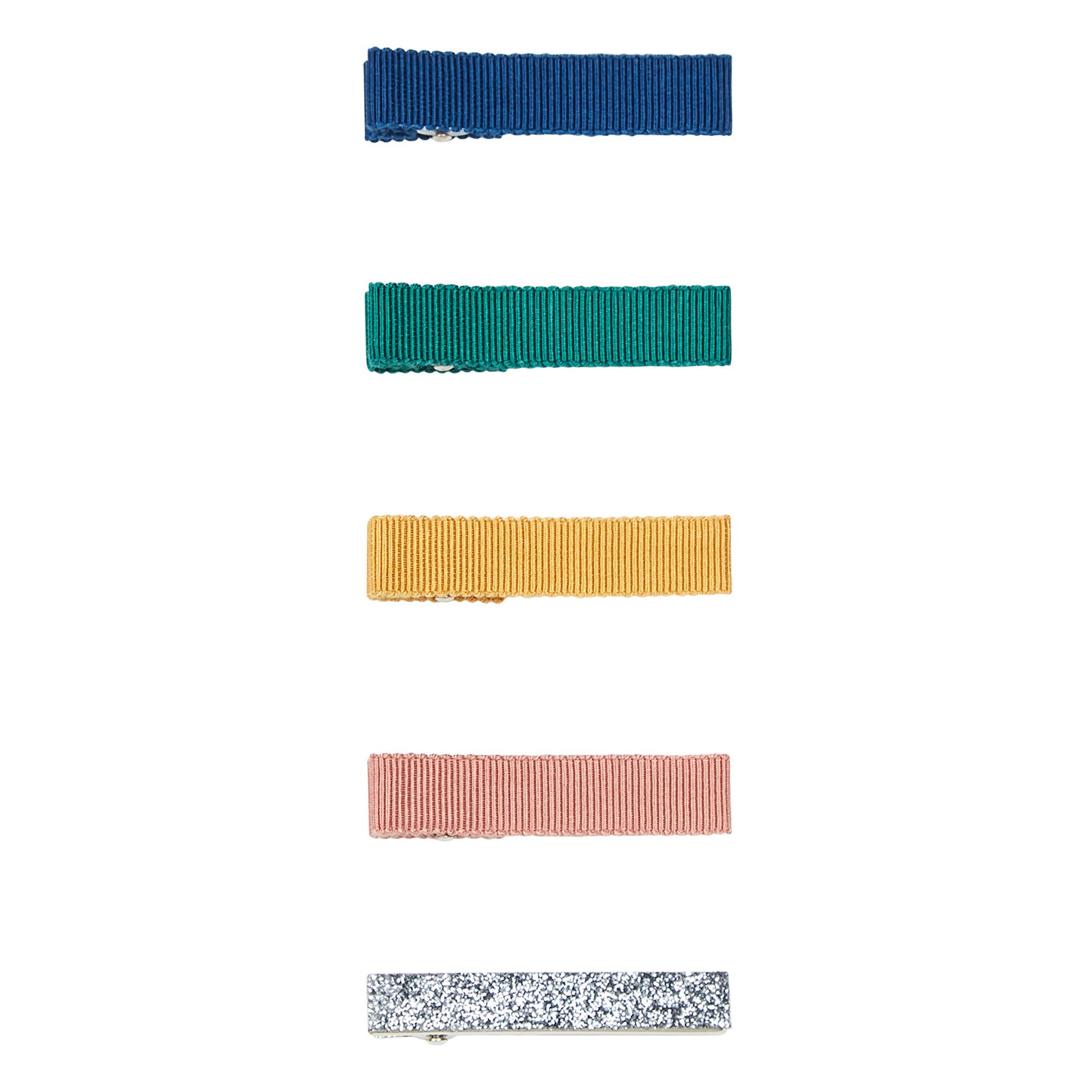 Five / Eleven - Set 5 Barrettes Clips - Fille - Bleu marine
