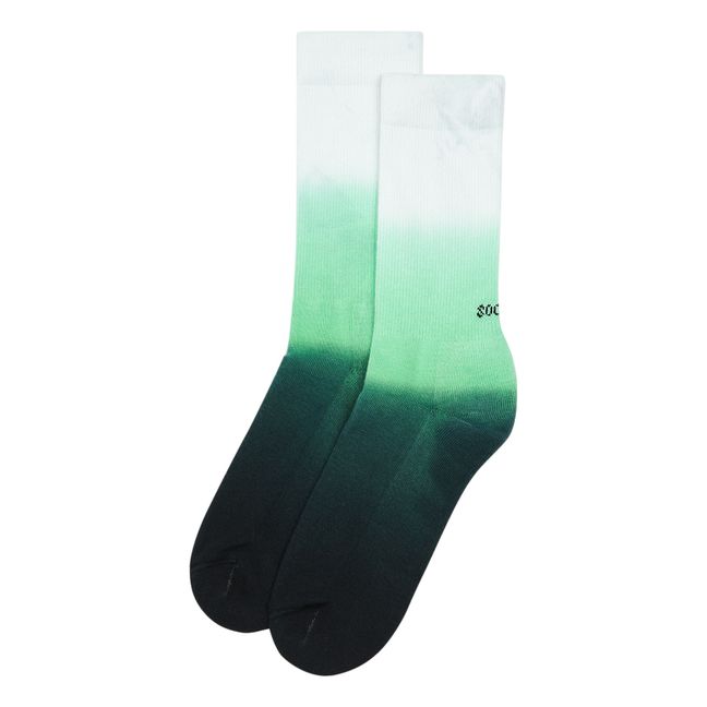 Gradient Organic Cotton Blend Socks  Green
