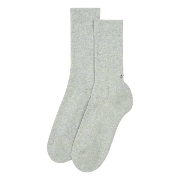 Organic Cotton Blend Socks  | Heather beige- Product image n°1