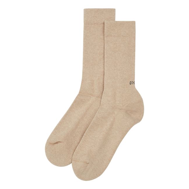 Calcetines de algodón orgánico mezcla | Beige