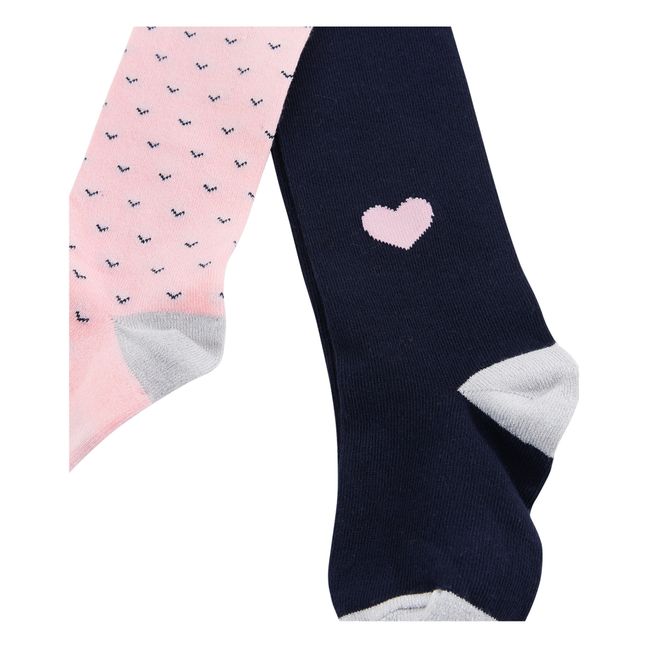 Set of 2 Little Heart Socks Pink