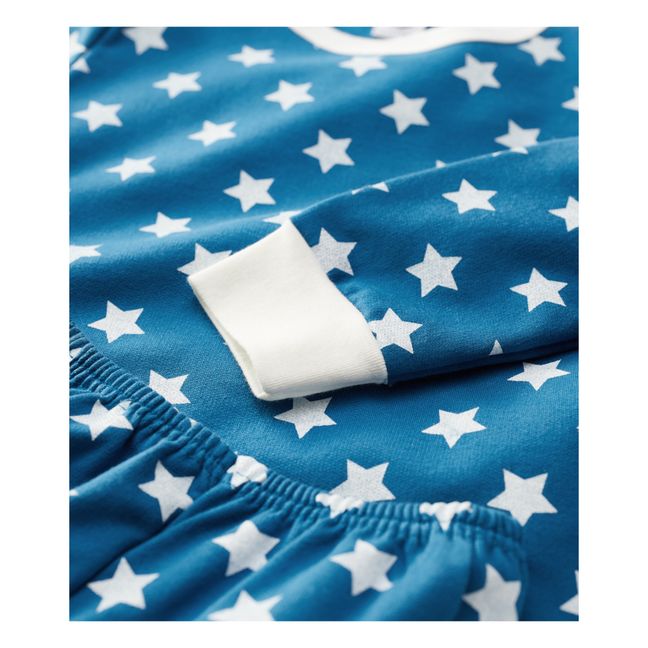 Pyjama-Set Triolette Sterne Bio-Baumwolle Blau
