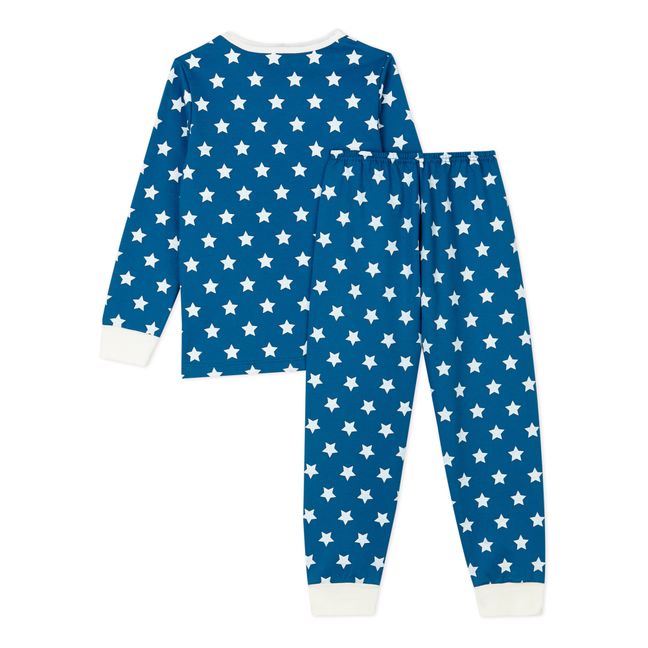Ensemble Pyjama Triolette Etoile Coton Bio Bleu