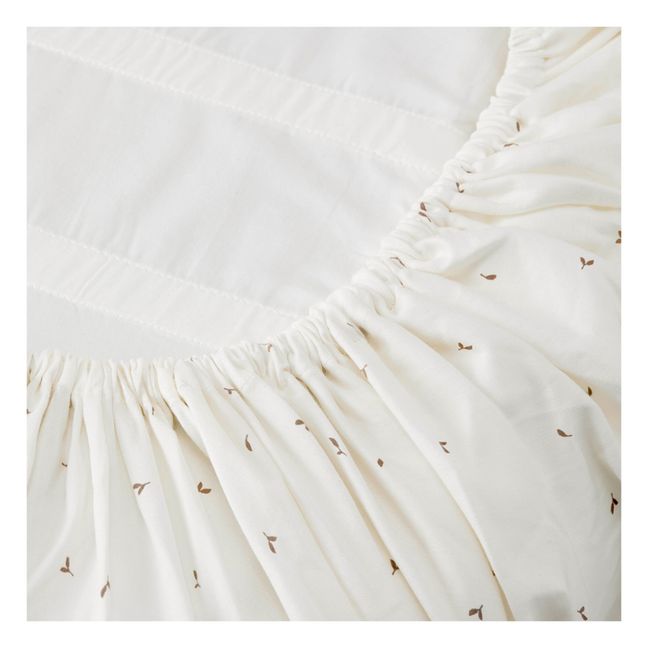 Lenzuolo con angoli, modello: Flowing Leaf, in cotone bio