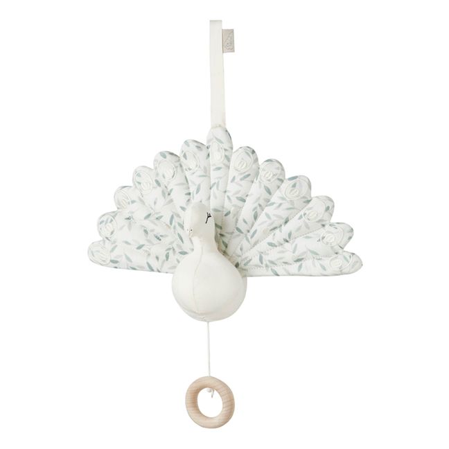 Green Leaves Organic Cotton Musical Peacock Mobile