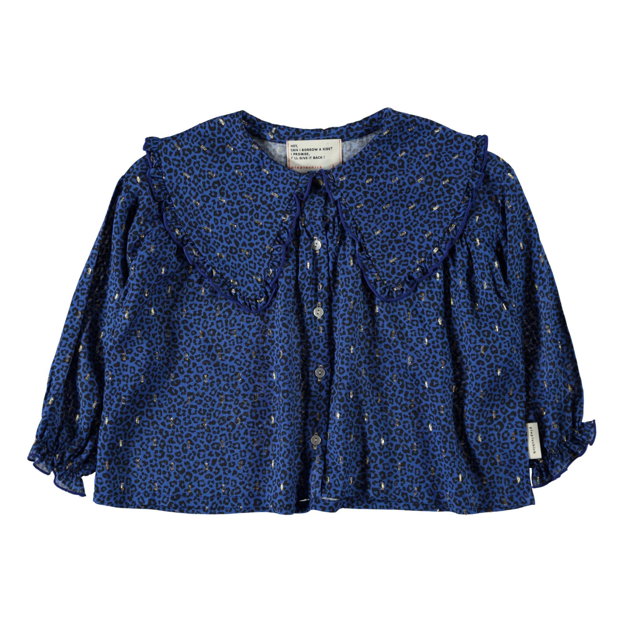 Piupiuchick - Blouse Léopard - Fille - Bleu