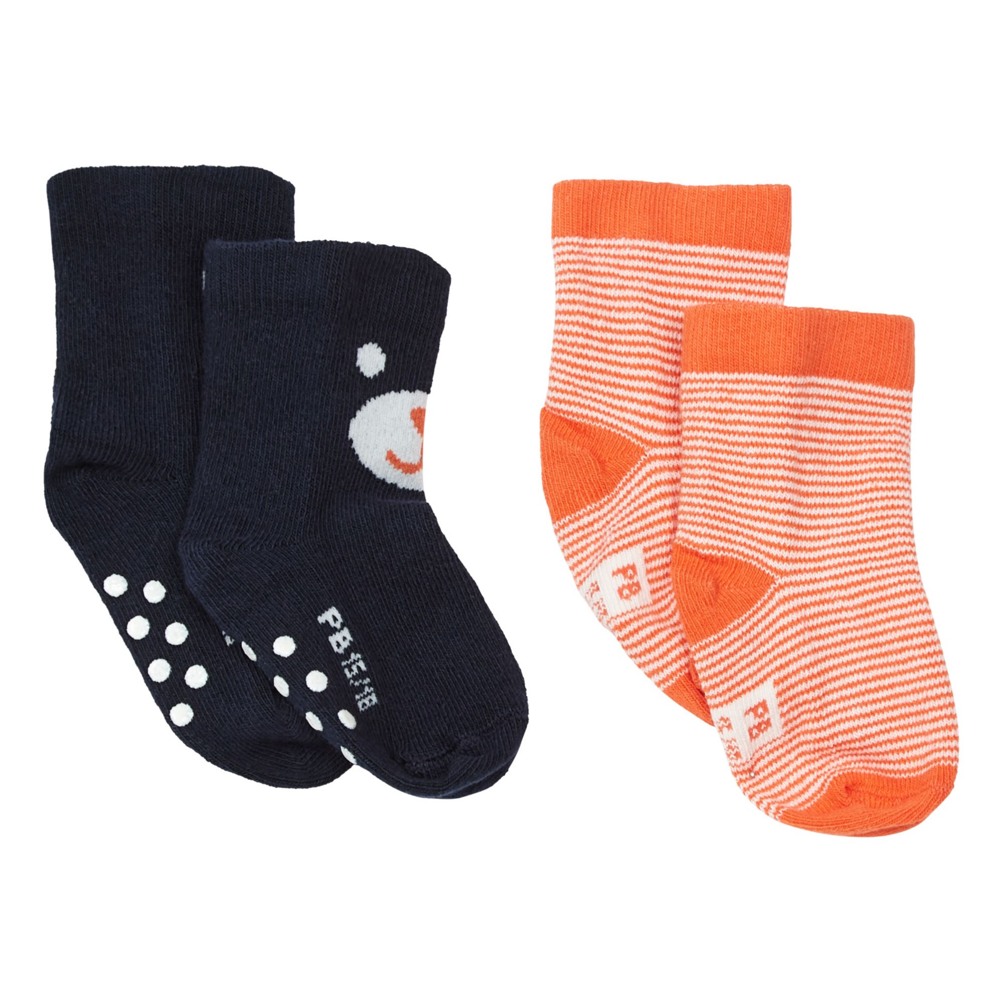 Petit Bateau - Lot 2 Paires Chaussettes Petit Ours - Fille - Bleu marine