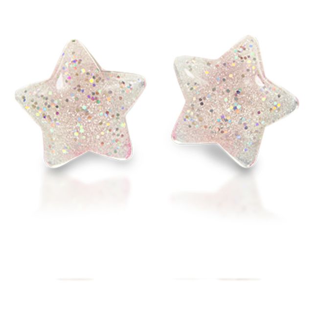 Star Earrings White