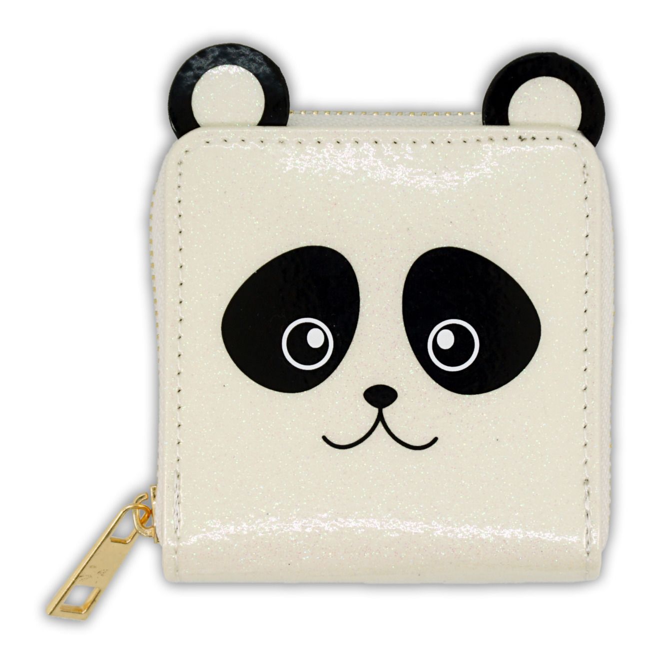 Kleiner Panda-Patch Geldbeutel Grauweiß- Produktbild Nr. 0