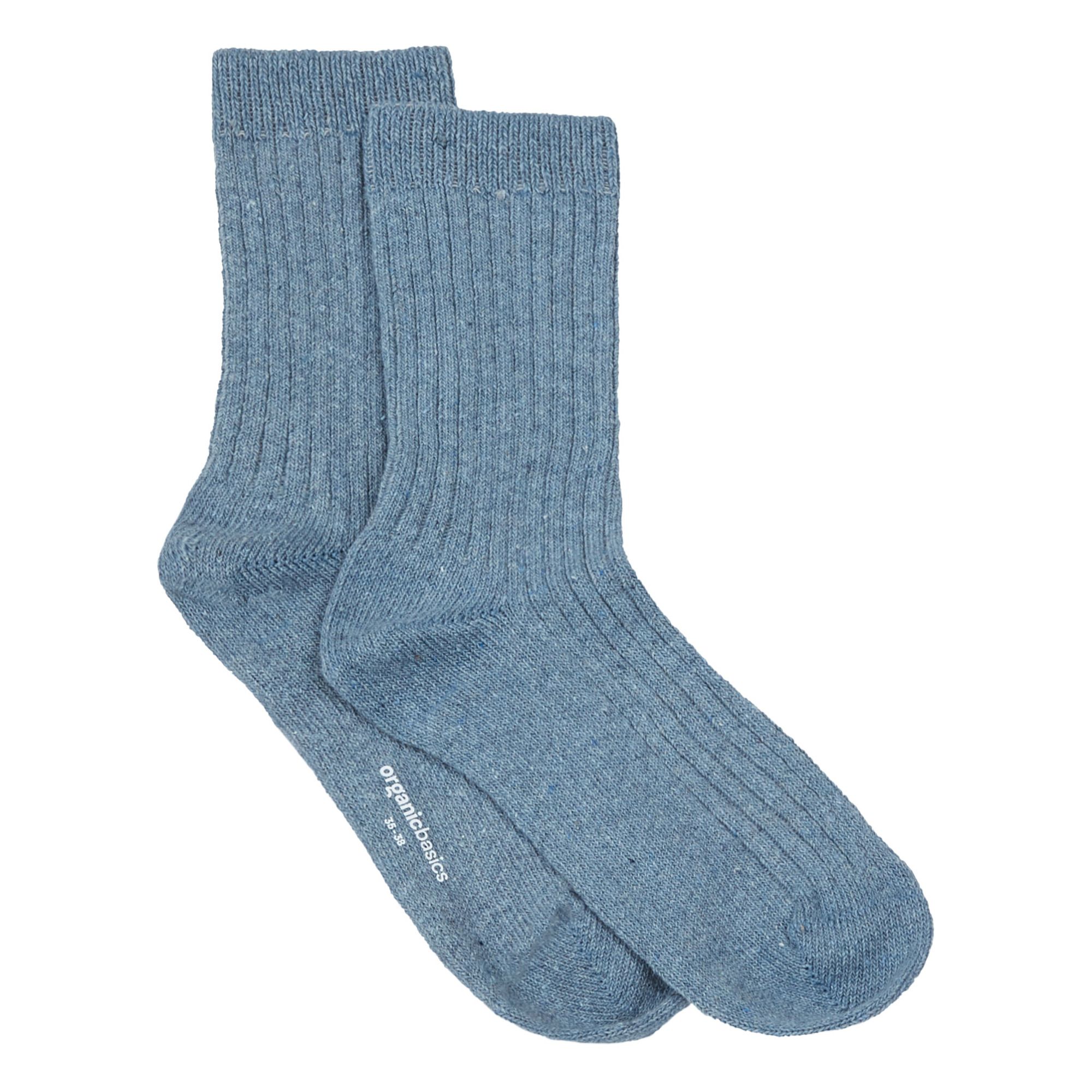 Organic Basics - Chaussettes Denim Recyclées - Femme - Bleu