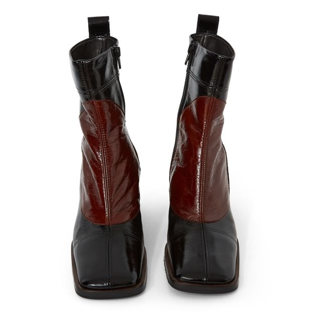 Larisa Two-tone Boots Black