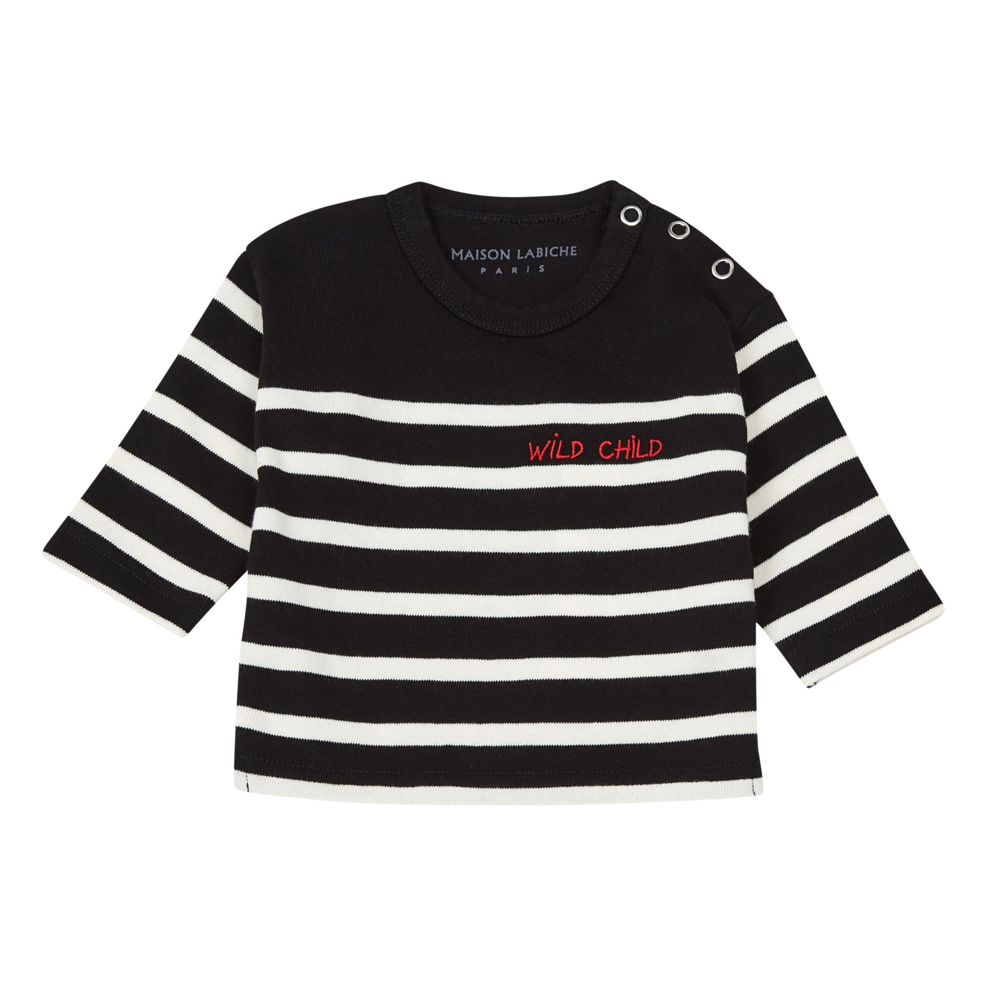 Maison Labiche - Marinière Moulin Wild Child Coton Bio X Smallable - Fille - Noir