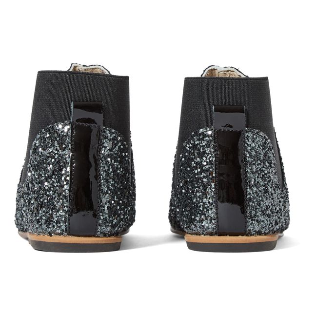 Bottines Elastiquées Pailletées | Argenté