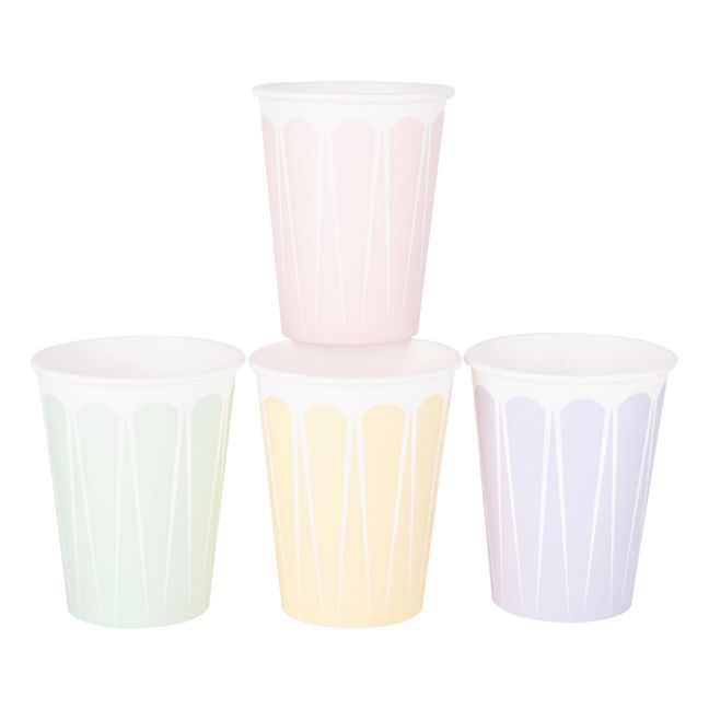 Pastel Cardboard Cups - Set of 8