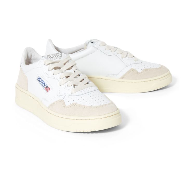 Medalist Low-top Dual-material Sneakers | White- Product image n°1