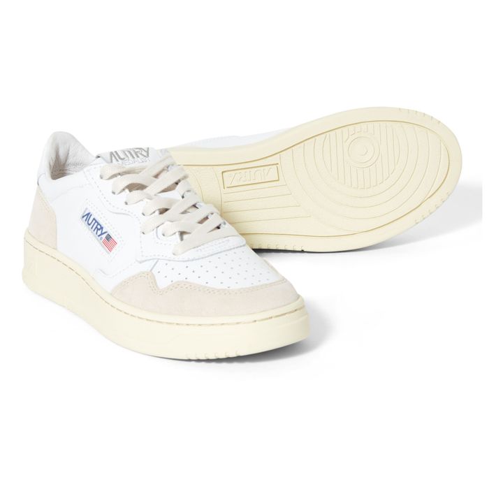 Medalist Low-top Dual-material Sneakers | White- Product image n°2
