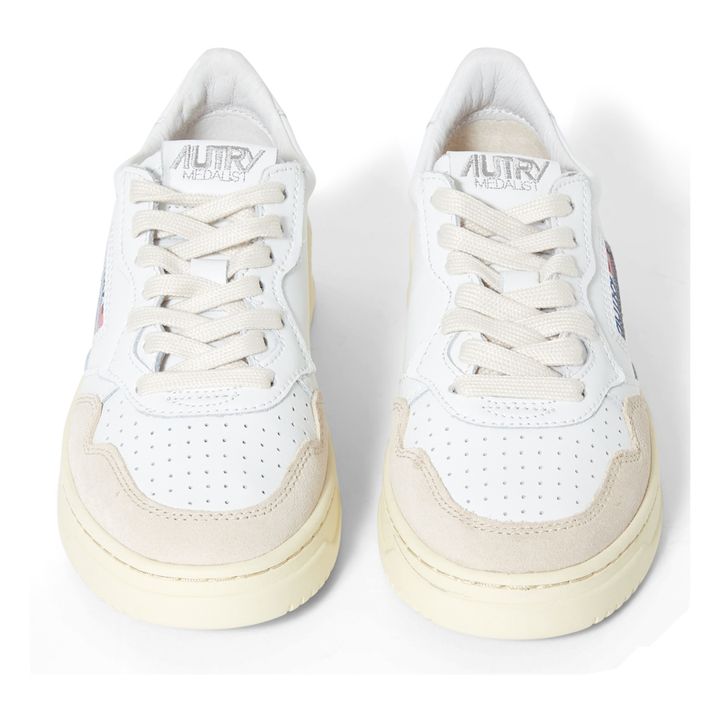 Medalist Low-top Dual-material Sneakers | White- Product image n°3