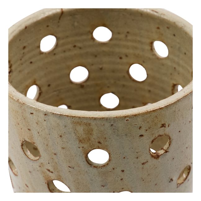 Ceramic Candle Holder Beige