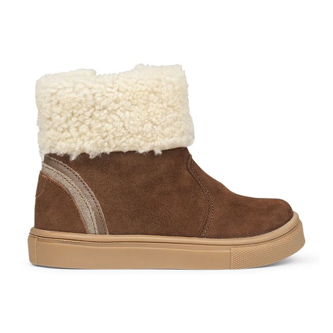 Chubby Zip Sherpa-lined Boots Chocolate