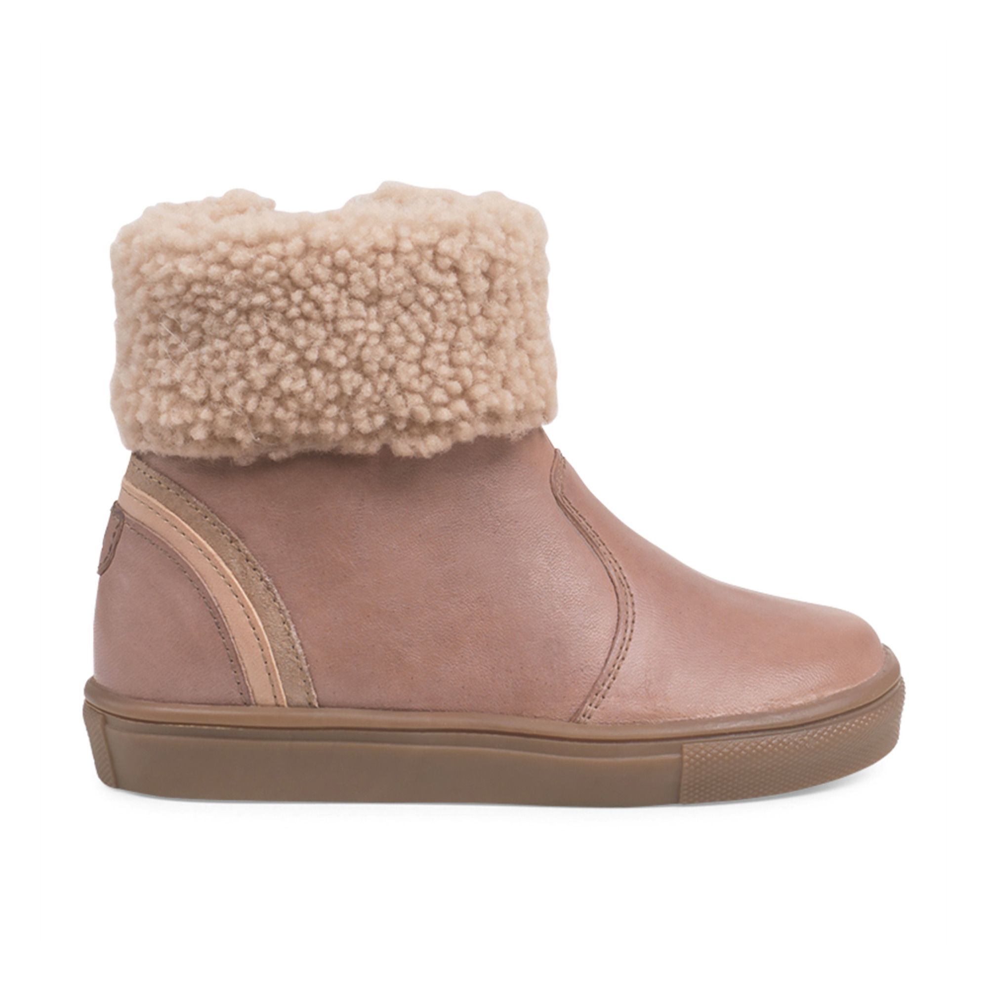 Petit Nord - Boots Fourrées Chubby Zip - Fille - Vieux Rose