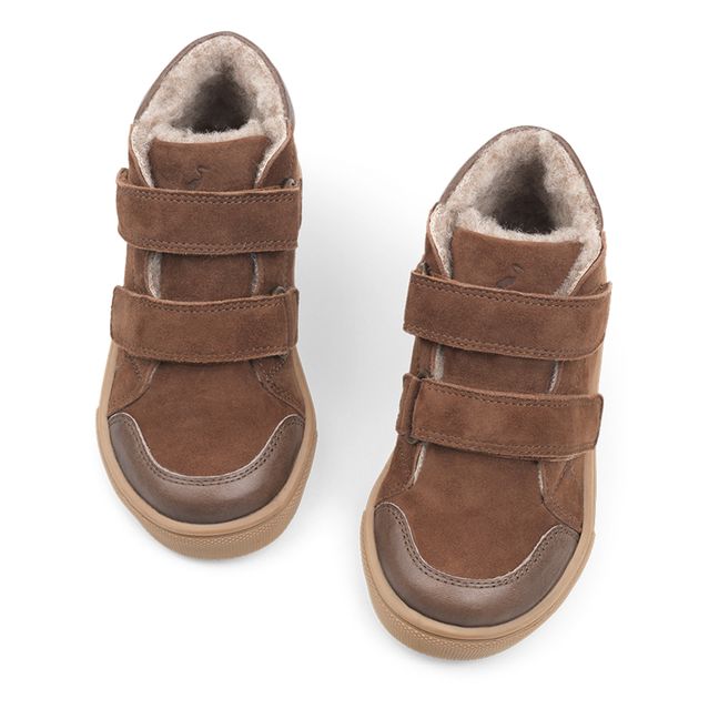 Zapatillas forradas 2 velcros Toasty | Chocolate