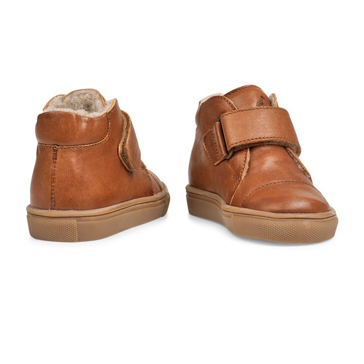 Toasty 1-Velcro Sherpa-lined Sneakers | Cognac- Product image n°1