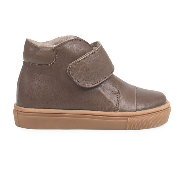 Toasty 1-Velcro Sherpa-lined Sneakers Taupe brown