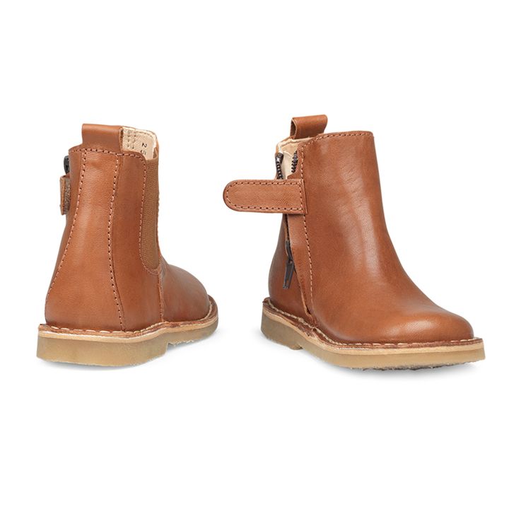 Ankle Zip Boots | Cognac- Product image n°1